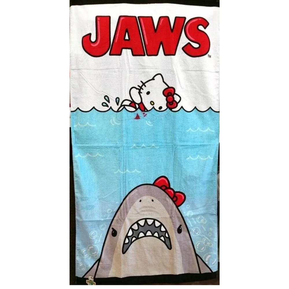 NWT Collector's Edition Universal Studios x Hello Kitty Jaws Beach Towel
